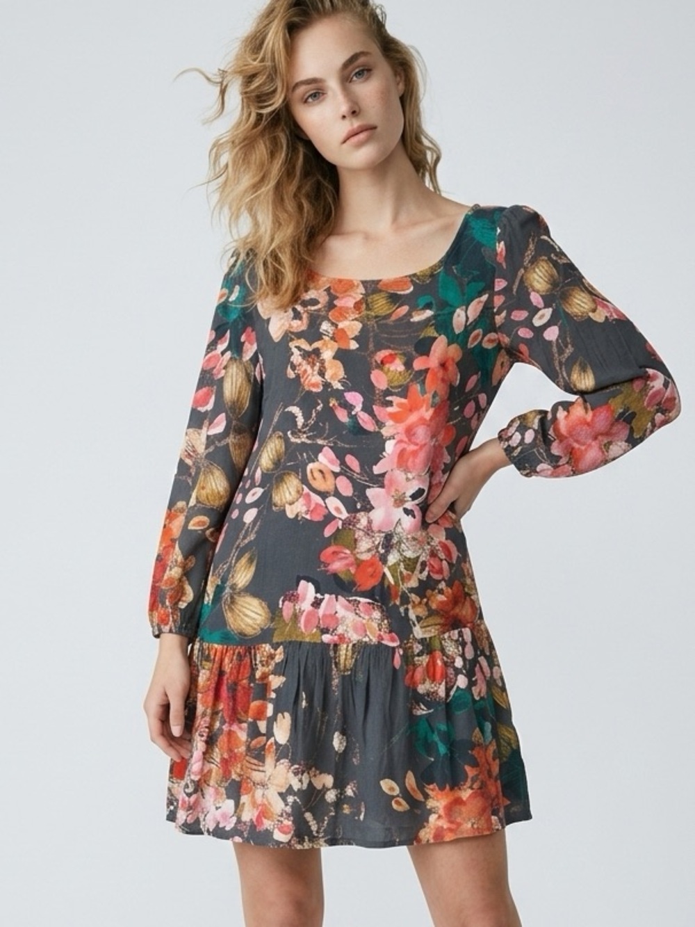 Anthropologie Meadow Rue Minutiae Drop Waist Dress